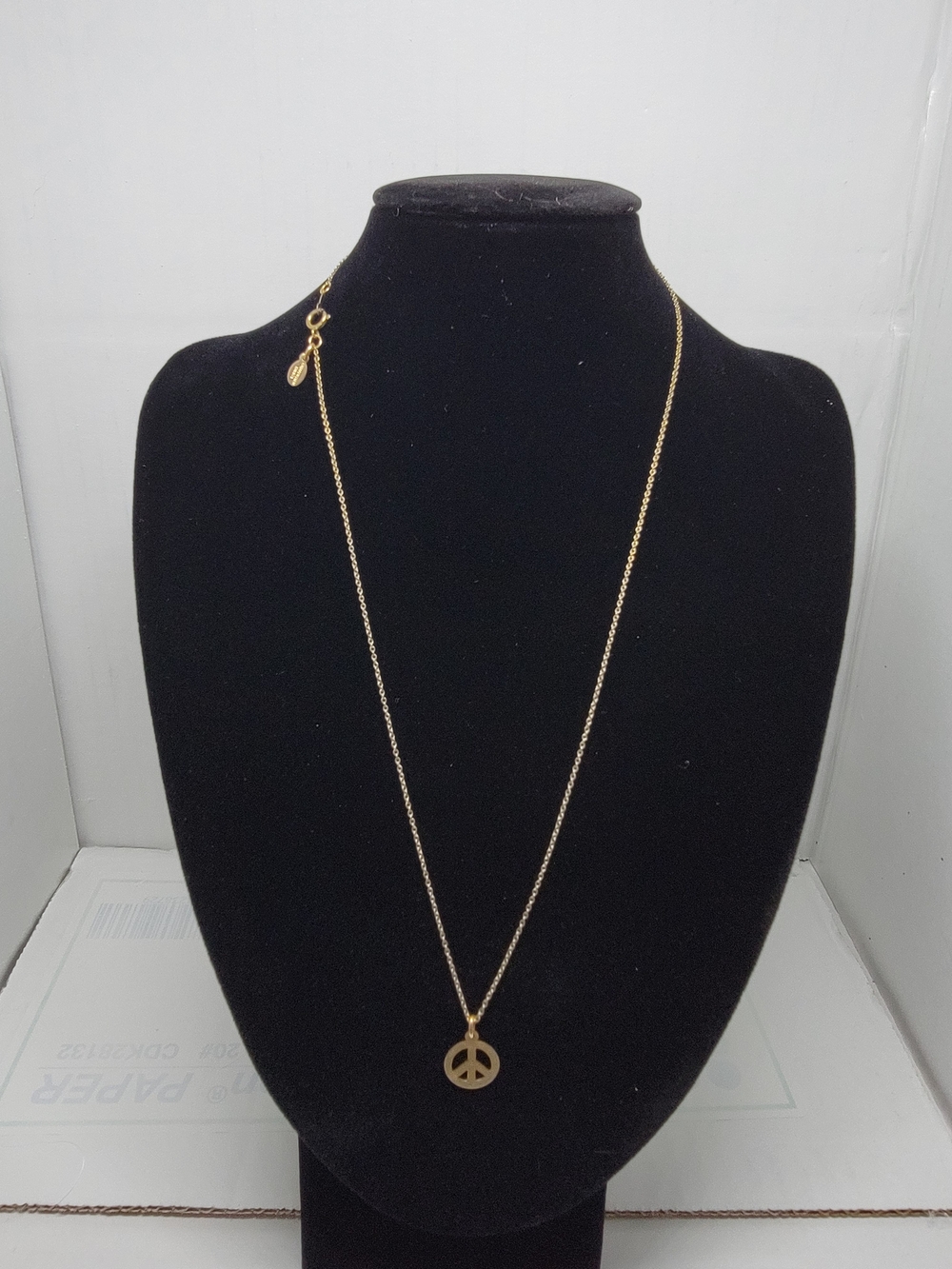 Elegant Gold Peace Sign Necklace for Women